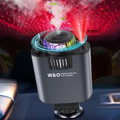 Adapatador de carga rapida 4 en 1 con proyector de luz led + 🎁3 aromatizadores gratis