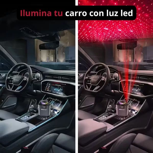 Adapatador de carga rapida 4 en 1 con proyector de luz led + 🎁3 aromatizadores gratis