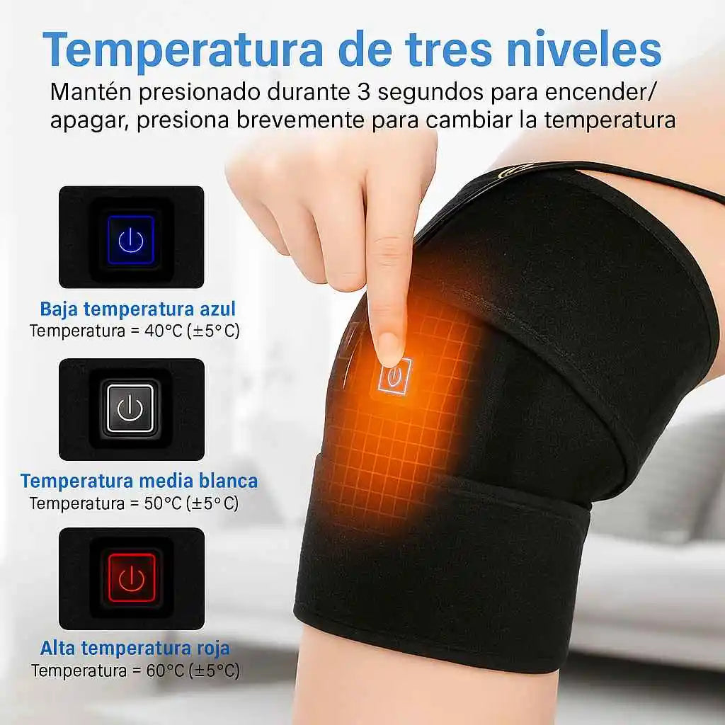 Rodillera Térmica Eléctrica con terapia de calor ajustable
