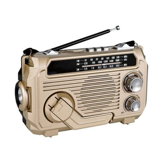 Radio portatil con panel solar | Sincroniza bandas AM/FM/SW