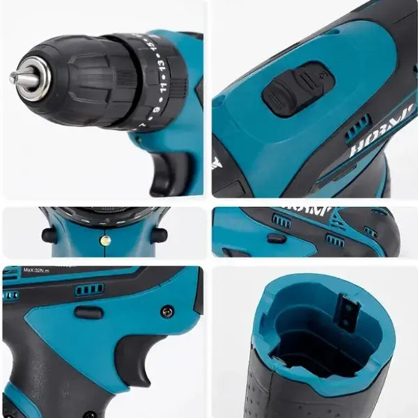 Taladro Inalámbrico con 2 baterías + 🎁 32 accesorios GRATIS (LIQUIDACIÓN POR CIERRE)