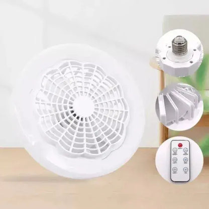 Foco Ventilador de techo con control remoto y luz.