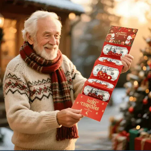 Sobre de regalo navideño rojo plegable de 6 ranuras | Preventa navideña 🎄