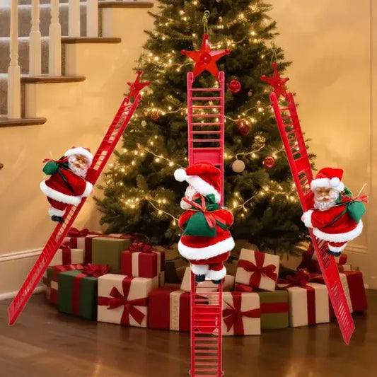 Escalera eléctrica de decoración navideña con Papá Noel escalador | Preventa navideña con 50 % dct 🎄