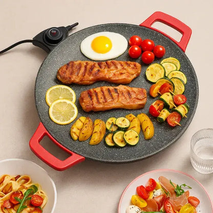 Sartén redonda coreana electrica para parrilla👩🏼‍🍳