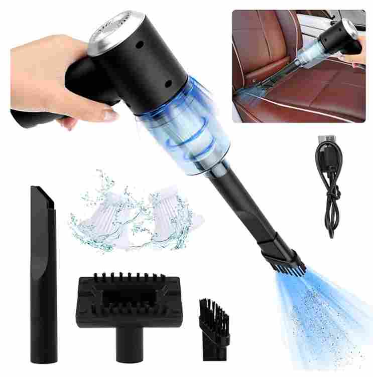 Mini aspiradora para auto con cabezales intercambiables