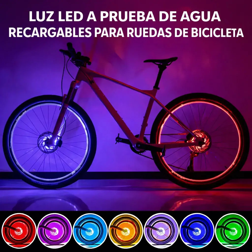 Rockbros® | Luces LED recargables e impermeables para buje de rueda en bicicleta