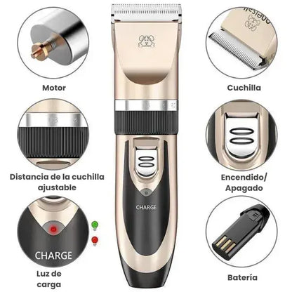 Kit Maquina Cortadora De Pelo Profesional Para Mascotas + 🎁 10 accesorios gratis