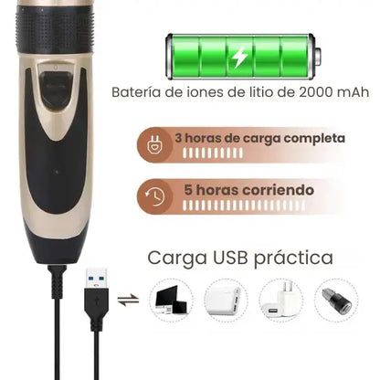 Kit Maquina Cortadora De Pelo Profesional Para Mascotas + 🎁 10 accesorios gratis