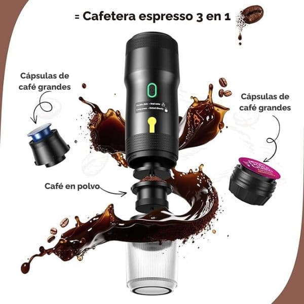 Maquina de cafe espresso portatil 3 en 1 ☕️.