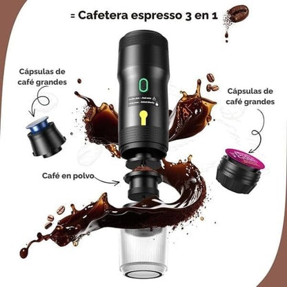 Maquina de cafe espresso portatil 3 en 1 ☕️.