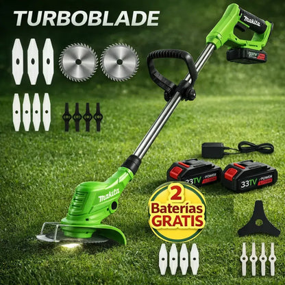 TurboBlade™  | Cortadora Inalámbrica Profesional marca MAKITA +12 accesorios +2 baterías recargables