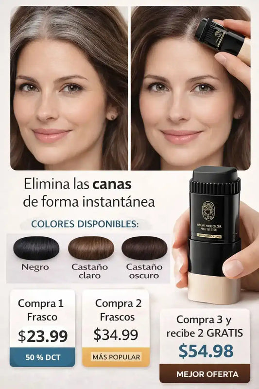 Tinte Instantáneo Coreano en Barra con Peine Incorporado