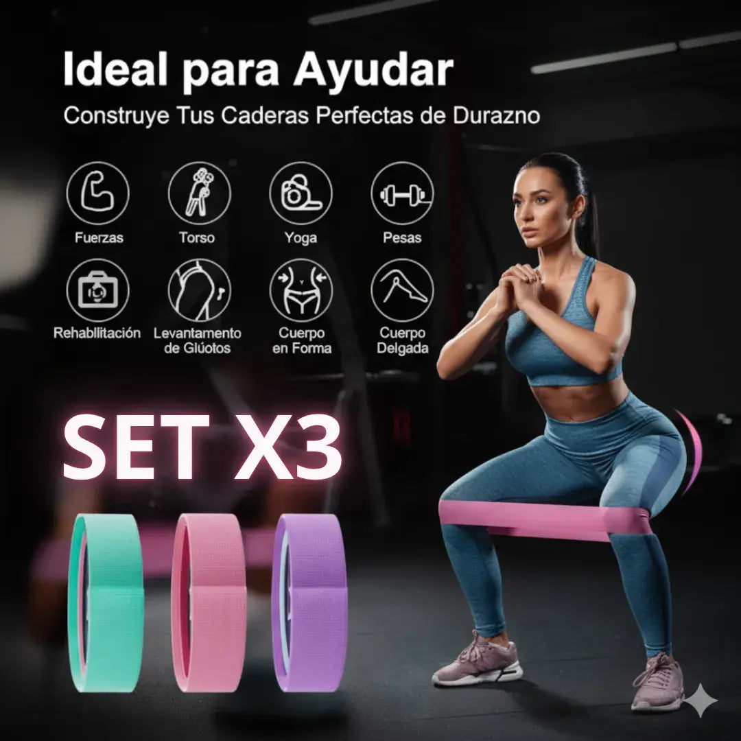 Bandas de Entrenamiento para Glúteo | Set x3 unidades
