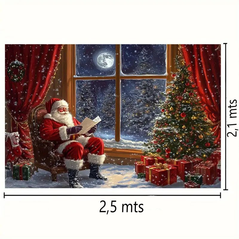 🎄 TELON NAVIDEÑO DECORATIVO PARA PARED