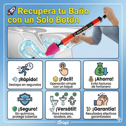 🏆Desatascador de inodoros de alta presión en un instante