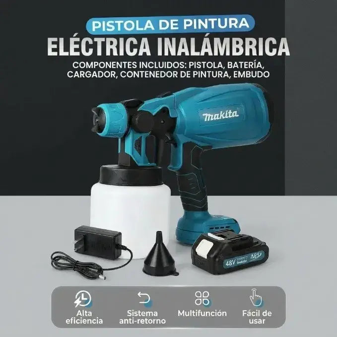 Pulverizador de pintura eléctrico inalámbrico MAKITA (Con bateria recargable)