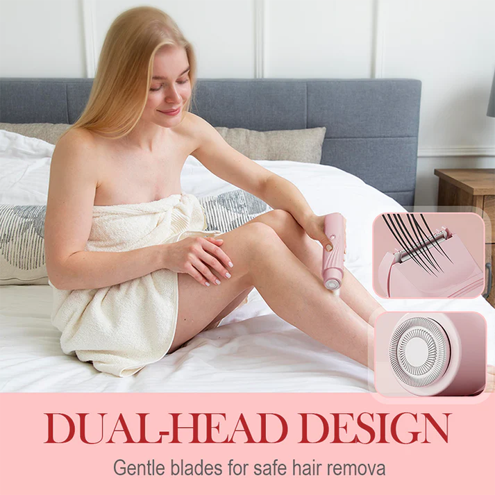 🌸Depiladora de Doble Cabezal para Mujer, Resistente al Agua IPX7
